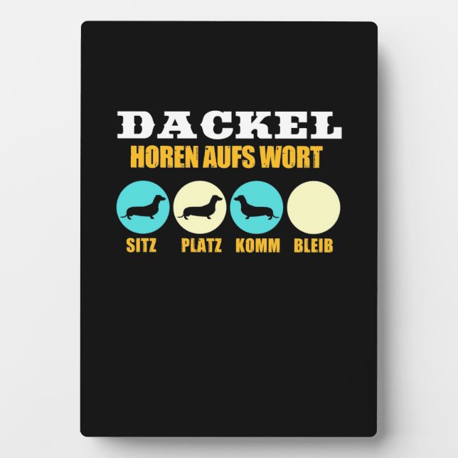 Funny Life mit Dackel Hund Fotoplatte (Vorderseite)