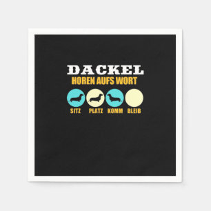 Funny Life mit Dackel Hund Serviette