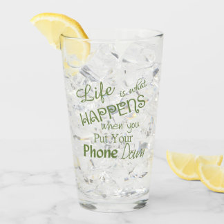 Funny Life Phone Down Pint Glas
