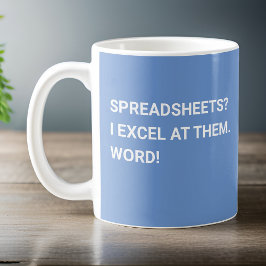 Funny Light Blue Spreadsheet Kaffeetasse