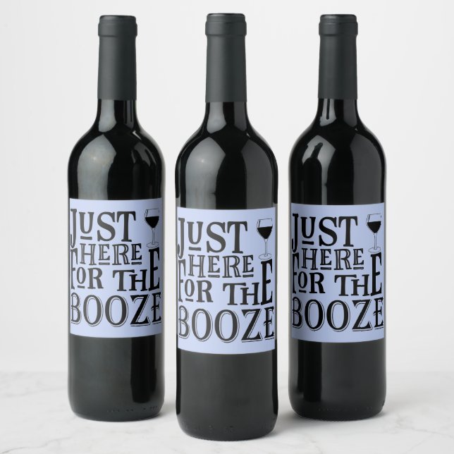 Funny Light Blue Wine Flasche Label Weinetikett (Flaschen)