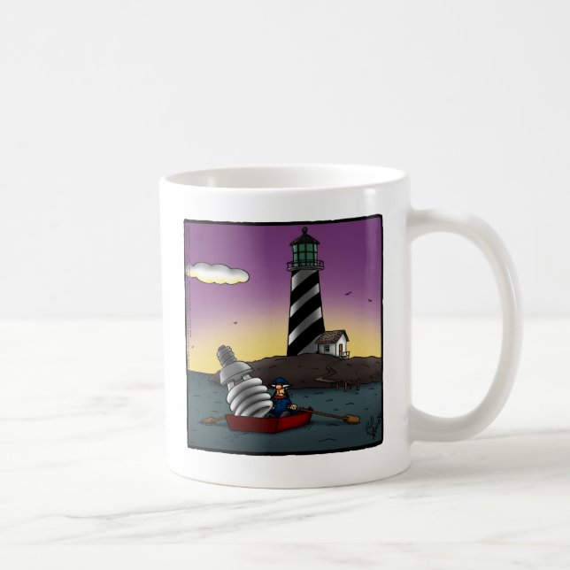 Funny Lighthouse Spaß Tasse (Rechts)