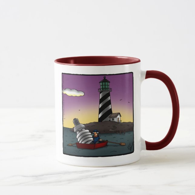 Funny Lighthouse Spaß Tasse Geschenk (Rechts)