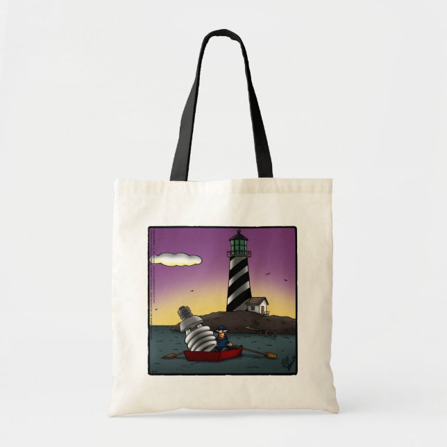 Funny Lighthouse Spaß Tote Bag Tragetasche (Vorne)