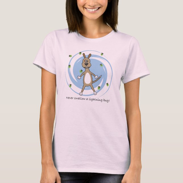 Funny Lightning Bug Dog T - Shirt (Vorderseite)