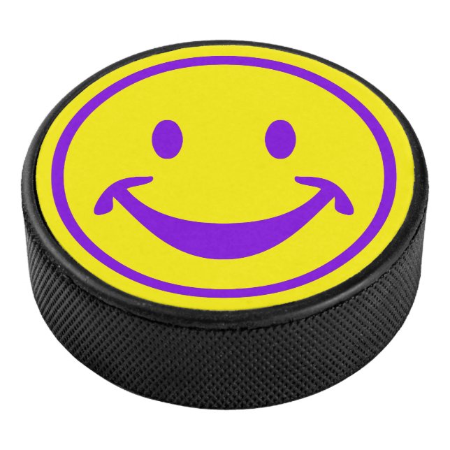 Funny lila + dein Backg. Ideen Eishockey Puck (3/4)