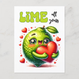 Funny Limon All Yours Punny Valentine Postkarte