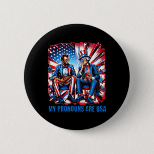 Funny Lincoln Washington 4. Juli Patriotic Ame Button