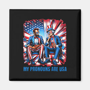 Funny Lincoln Washington 4. Juli Patriotic Ame Magnet