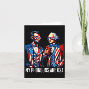 Funny Lincoln Washington 4. Juli Patriotic Pro Karte