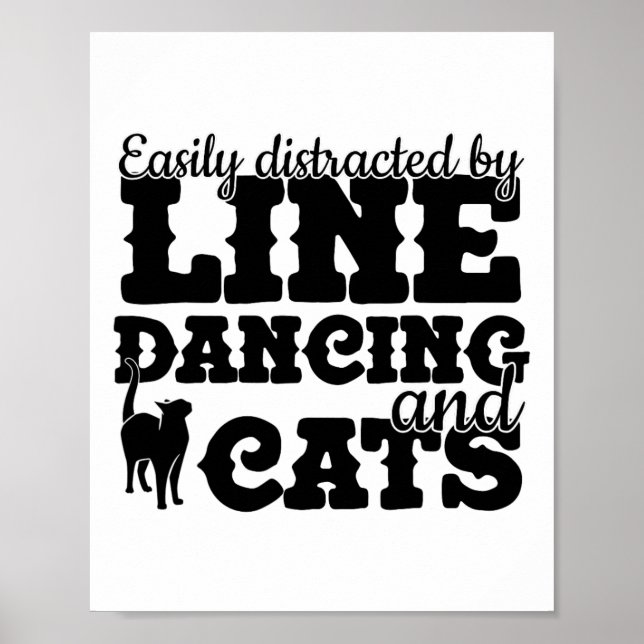 Funny Line Dance Shirt Line Tänzer Quote Line Danc Poster (Vorne)