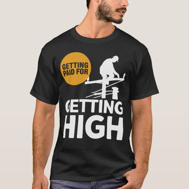 Funny Lineman Design wird bezahlt für High zu werd T-Shirt (Vorderseite)