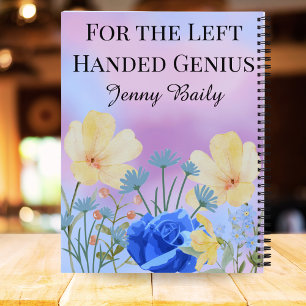 Funny Links Handed Lefty Floral Lilac Name Girls Notizbuch
