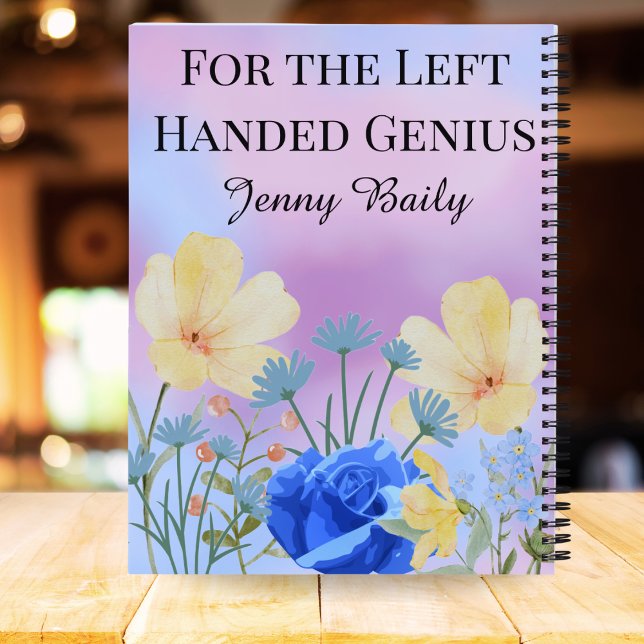 Funny Links Handed Lefty Floral Lilac Name Girls Notizbuch (Von Creator hochgeladen)