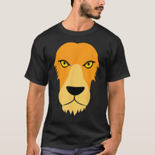 Funny Lion Face Easy Animal Costume T-Shirt