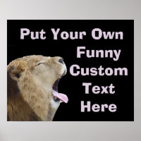 Funny Lion mit Zunge-Out-Poster drucken