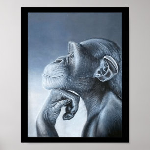 Funny Lion Monkey Meme Ragebait Meme Brainrot Gene Poster