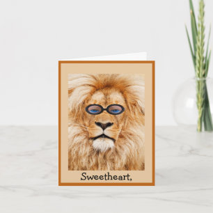 Funny Lion Valentine's Feiertagskarte