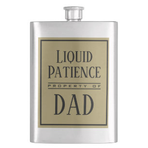 Funny Liquid Patient Zitat Custom Modern Monogram Flachmann