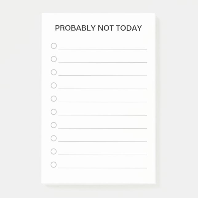 Funny List Maker Post-it Klebezettel (Vorderseite)