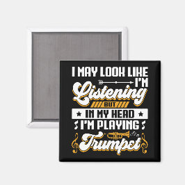 Funny Listening in meinem Kopf spiele ich Trumpet Magnet
