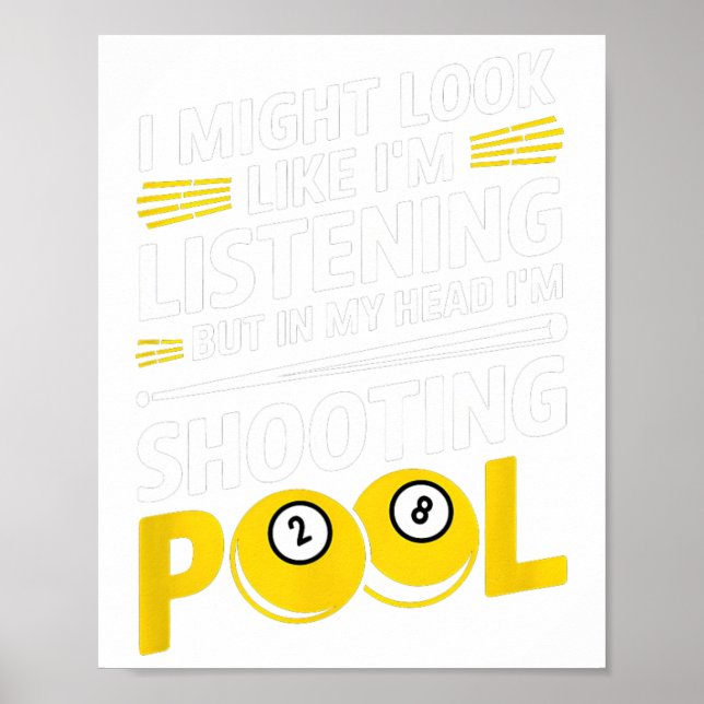 Funny Listing aber Shooting Pool Billard mehr Poster (Vorne)
