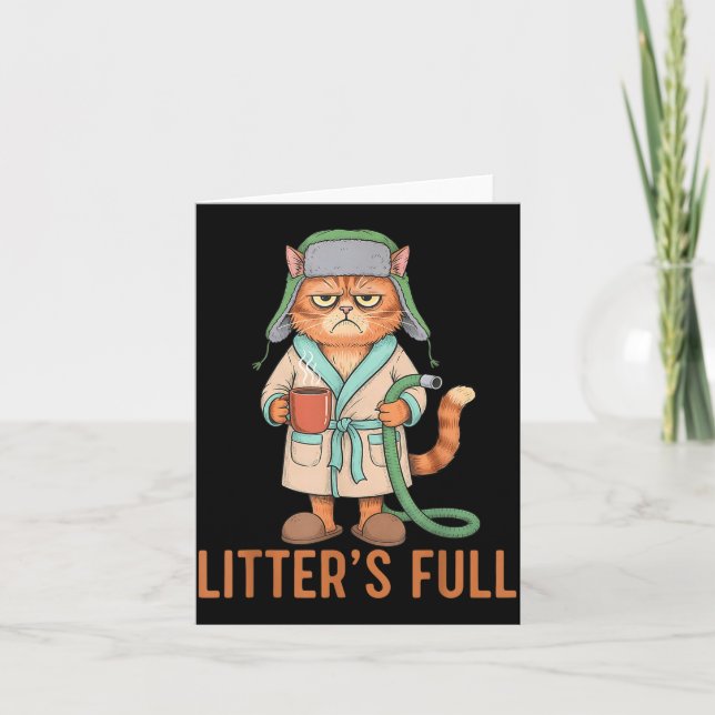 Funny Litter’s Full Cat Parody Cute Cat Lover Chri Karte (Vorderseite)