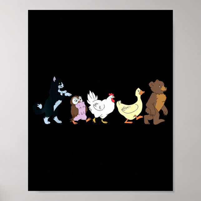 Funny Little Bear Birthday Graphic Y2k Bears Lover Poster (Vorne)