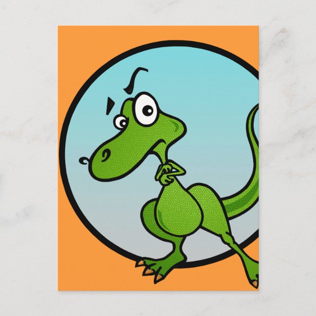 FUNNY LITTLE DINOSAUR POSTCARD POSTKARTE (Vorderseite)