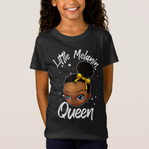 Funny Little Girl Melanin Gift Black History Magic T-Shirt