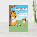 Funny Little Horse Birthday Card Karte<br><div class="desc">Hier ist eine niedliche und lustige Geburtstagskarte mit einem großen Pferd, das ein kleines Pferd frage, wenn er zum Geburtstag Happy singen will. Das ist ein neues Design einer sehr beliebten Karte, die ich vor Jahren entworfen habe. Vielen Dank für die Auswahl dieses originalen Design von © Chuck Ingwersen. Ich...</div>