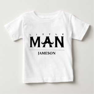 Funny Little Man Individuelle Name Mustache Baby T-shirt