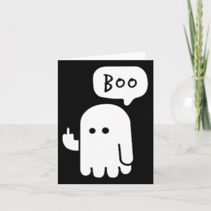 Funny Little Middle Fingers Niedlich Ghost Boojee  Karte