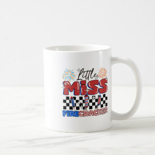 Funny Little Miss Firecracker 4. Juli für Mädchen Kaffeetasse