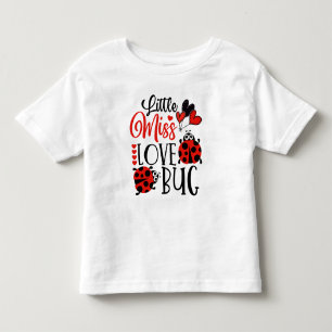 Funny Little Miss Liebe Bug Niedlicher Valentinsta Kleinkind T-shirt