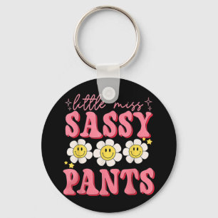 Funny Little Miss Sy Pants zurück zu Schulmädchen Schlüsselanhänger