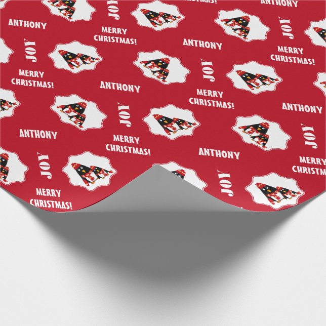 Funny Little Penguins | Weihnachten im Individuell Geschenkpapier (Ecke)