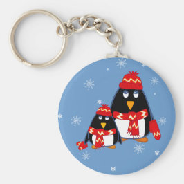 Funny Little Penguins Weihnachtsgeschenk Schlüsselanhänger