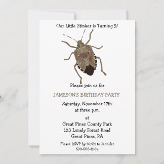 Funny Little Stinker Brown Stink Bug Geburtstag Einladung