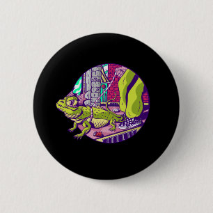 Funny Lizard Button