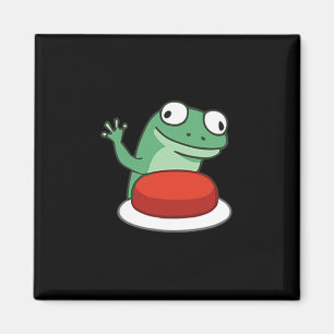 Funny Lizard Button Meme Magnet