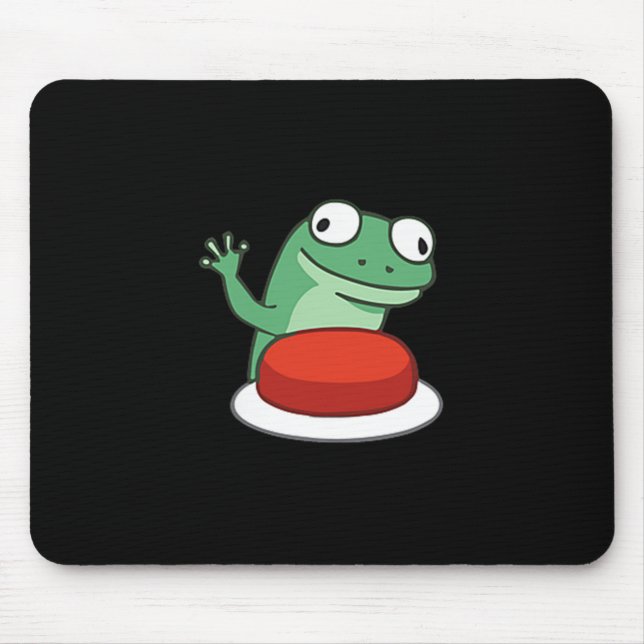Funny Lizard Button Meme T - Shirt.png Mousepad (Vorne)