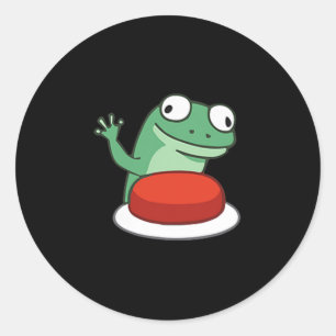 Funny Lizard Button Meme T - Shirt.png Runder Aufkleber