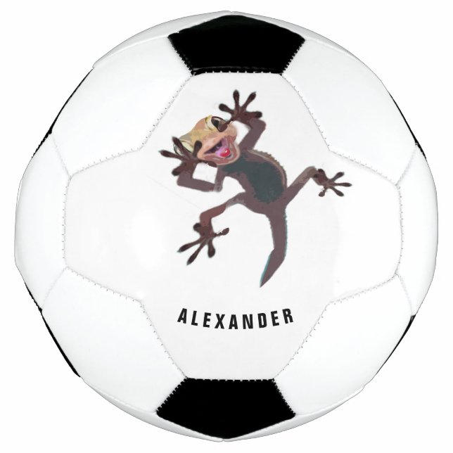 Funny Lizard Gecko Personal Fußball (Vorderseite)