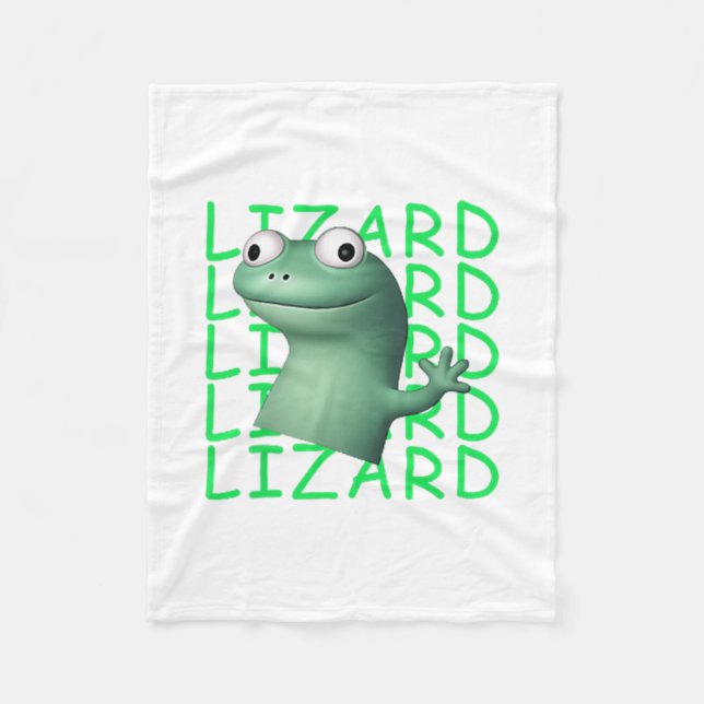 Funny Lizard Lizard Lizard Meme Viral Trending for Fleecedecke (Vorderseite)