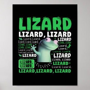 Funny Lizard Meme Animal Women Men _1 Poster
