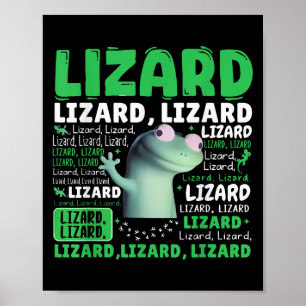 Funny Lizard Meme Animal Women Men _3 Poster