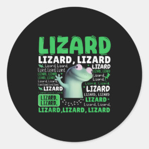Funny Lizard Meme Animal Women Men _3 Runder Aufkleber