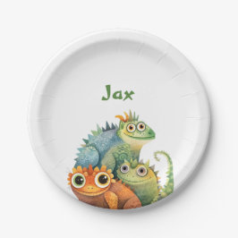Funny Lizard Personalisiert Birthday Party Pappteller