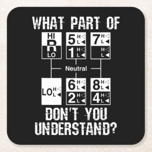 Funny LKW Fahrer verstehen Sie Geschenk Rechteckiger Pappuntersetzer